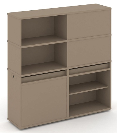 Набор №17. Тумба двойная + высокая надставка ES.NB.2V-17