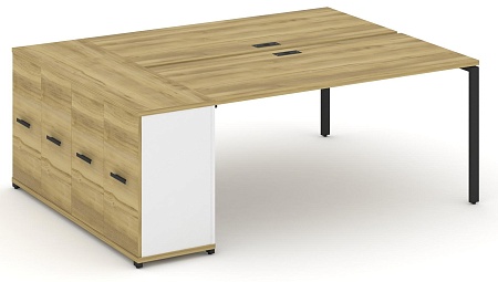 Рабочая станция с опорным распашным шкафом CN.DRS-220 B/W
