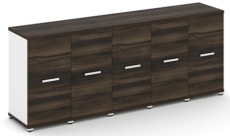 Шкаф пять узких секций, 2 ниши (5 фасадов ЛДСП в раме, 2 ниши) CN.STU-253 B/W