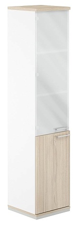 Шкаф 5 ур. 400 со стеклом AG.209.WH.WH.WH.GL.L