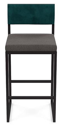 Барный стул Барнс-75 (сидушка grey lunar/спинка azure) AL 301