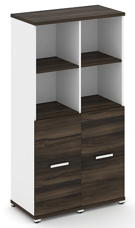 Шкаф две узкие секции, 4 ниши (2 фасада ЛДСП, 2 ниши) CN.STU-421 B/W