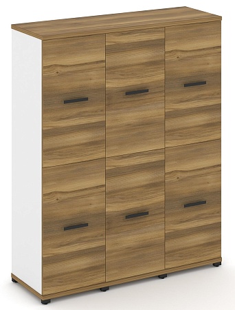 Шкаф три узкие секции, 4 ниши (3 фасада ЛДСП, 2 ниши + 3 фасада ЛДСП, 2 ниши) CN.STU-432 B/W