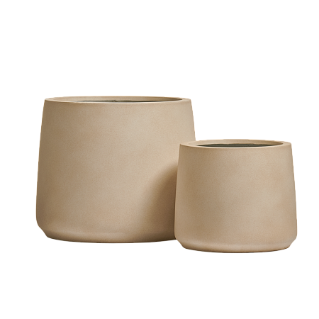 Кашпо Treez Ergo Fine Rock Чаша Cone Песок тёплый беж в-46,5 см, д-55 см