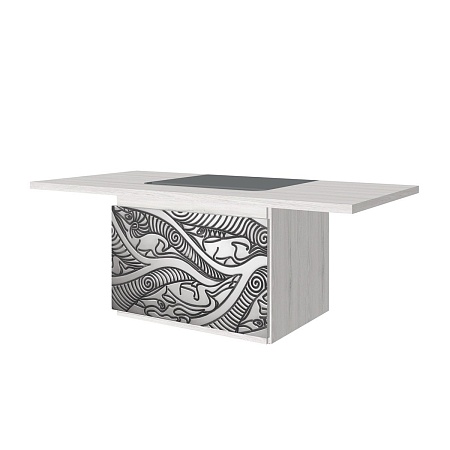 Стол руководителя с декоративным траверсом TS-200 +  TS-100.4