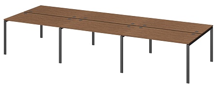 Бенч двойной на 6 рабочих мест  АМБ-002-6