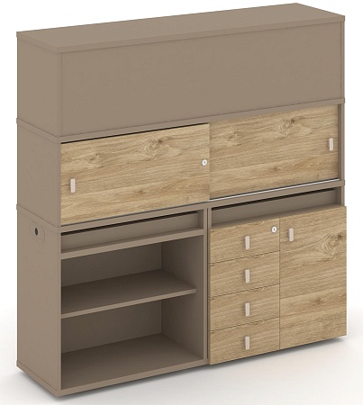 Набор №12. Тумба двойная + высокая надставка ES.NB.2V-12