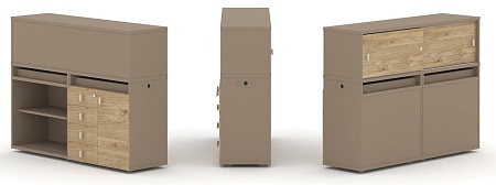 Набор №8. Тумба двойная + низкая надставка ES.NB.2N-8