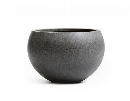 Кашпо TREEZ Effectory Beton Полусфера Тёмно-серый бетон д-43 см, в-29 см