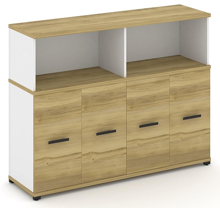 Распашной шкаф опорный/приставной с надставкой  низкой CN.SOPR-007 B/W