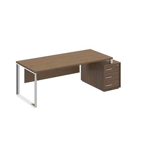 Стол руководителя на опорной тумбе правый ОР 148R