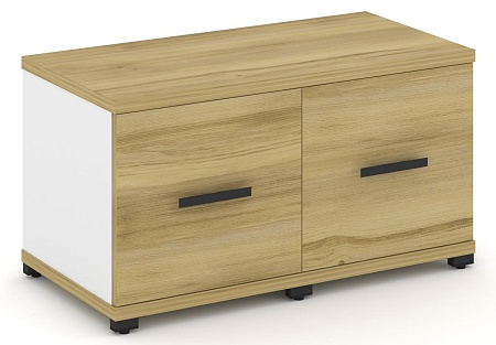 Шкаф две узкие секции, 1 ниша (2 фасада ЛДСП,  1 ниша) CN.STU-123 B/W