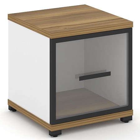 Шкаф одна узкая секция, 1 ниша (фасад стекло прозрачное в раме, 1 ниша) CN.STU-113 RP B/W