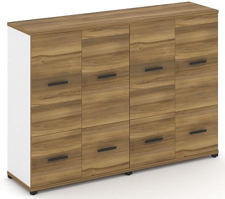 Шкаф две широкие секции, 3 ниши (4 фасада ЛДСП, 1 ниша + 4 фасада ЛДСП,  2 ниши) CN.STS-322 B/W