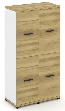 Шкаф две узкие секции, 4 ниши (4 фасада ЛДСП, 2 ниши) CN.STU-422 B/W