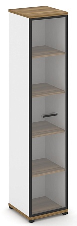 Шкаф одна узкая секция, 5 ниш (фасад стеклопрозрачное в раме, на 5 ниш) CN.STU-518 RP B/W