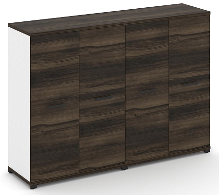 Шкаф две широкие секции, 3 ниши (4 фасада ЛДСП, 3 ниши) CN.STS-326  B/W