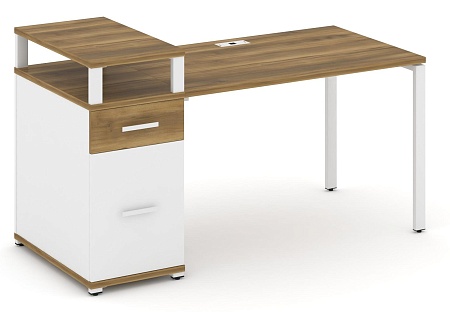 Стол рабочий с одной опорной тумбой CN.SP-414 B/W