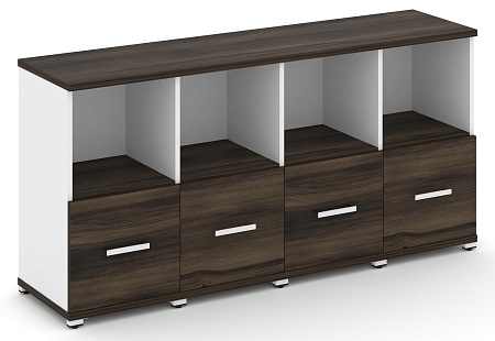 Шкаф четыре узкие секции, 2 ниши (4 фасада  ЛДСП, 1 ниша) CN.STU-241 B/W