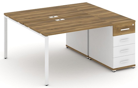 Рабочая станция с одной опорной тумбой CN.DRS-402 B/W