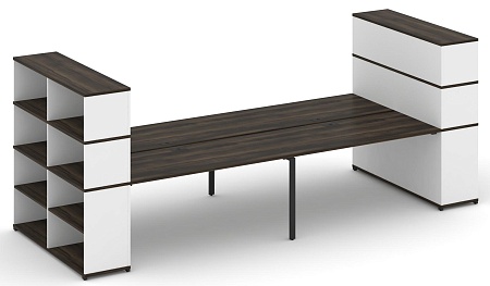 Рабочая станция с опорными стеллажами с надставкой высокой CN.DRS-260