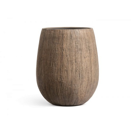 Кашпо TREEZ Effectory Wood Округлая чаша Светлый дуб в-60 см, д-46 см