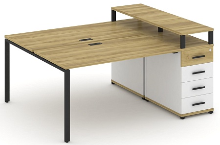 Рабочая станция с одной опорной тумбой CN.DRS-411 B/W