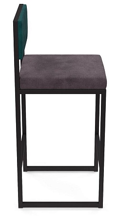 Барный стул Барнс-75 (сидушка velur grey/спинка velur azure) AL 301