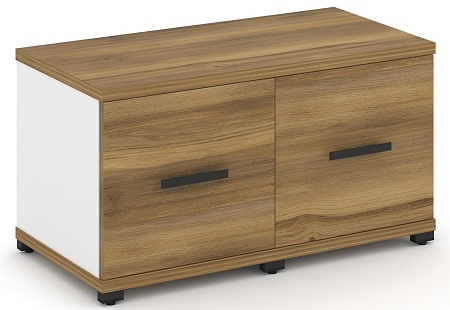 Шкаф две узкие секции, 1 ниша (2 фасада ЛДСП,  1 ниша) CN.STU-123 B/W