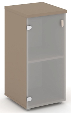 Шкаф низкий узкий левый (1 низкий фасад стекло сатин матовый) ES.SU-3.2(L)