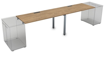 Стол системы Бенч, линейный, на 2 рабочих места  СДТЛ-П.989