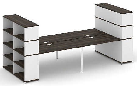 Рабочая станция с опорными стеллажами с надставкой высокой CN.DRS-259