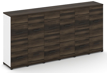 Шкаф шесть узких секций, 3 ниши (6 фасадов ЛДСП, 1 ниша + 6 ЛДСП, 2 ниши) CN.STU-362 B/W