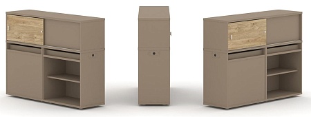 Набор №14. Тумба двойная + низкая надставка ES.NB.2N-14