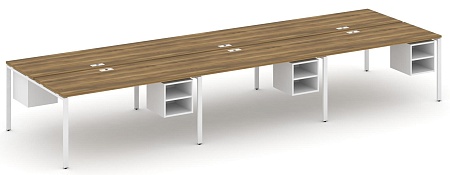Рабочая станция двухсторонняя с подвесными тумбами на 6 мест CN.DRS-148
