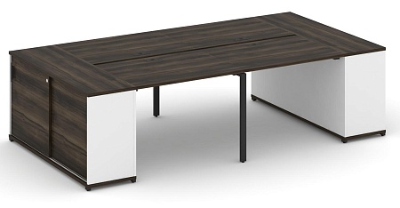 Рабочая станция с опорными шкафами купе CN.DRS-277 B/W