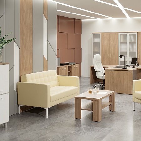 Секция с подлокотником двухместная правая FR-SP-02(R)