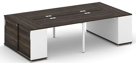 Рабочая станция с опорными шкафами купе CN.DRS-277 B/W