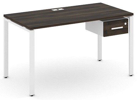 Стол рабочий с подвеснй тумбой с одним ящиком CN.SP-111 B/W