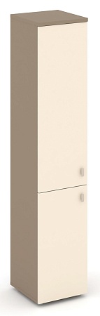 Шкаф высокий узкий левый (1 низкий фасад ЛДСП + 1 средний фасад ЛДСП) ES.SU-1.3(L)