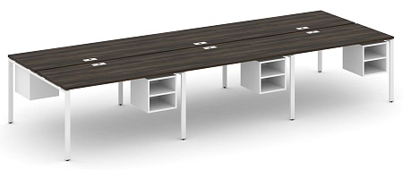 Рабочая станция двухсторонняя с подвесными тумбами на 6 мест CN.DRS-147