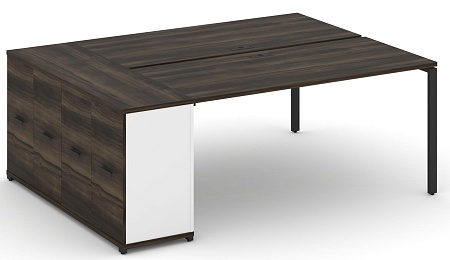 Рабочая станция с опорным распашным шкафом CN.DRS-220 B/W