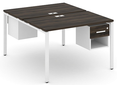 Рабочая станция двух сторонняя с подвесными тумбами на 2 места CN.DRS-118 B/W