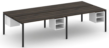 Рабочая станция двухсторонняя с подвесными тумбами на 4 места CN.DRS-128