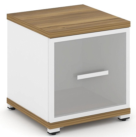 Шкаф четыре узкие секции, 1 ниша (Один фасад стекло белое матовое в раме, накладной на 1 нишу) CN.STU-113 RM B/W