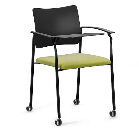 Кресло со столик, ч.база Pinko plastic cast black Kiton 08 Arms+WT