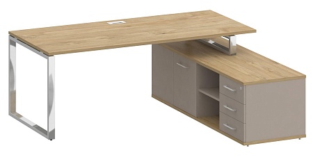 Стол руководителя с опорной греденцией , левый SK.SRG-200 (L)