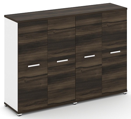 Шкаф две широкие секции, 3 ниши (4 фасада ЛДСП, 3 ниши) CN.STS-326  B/W