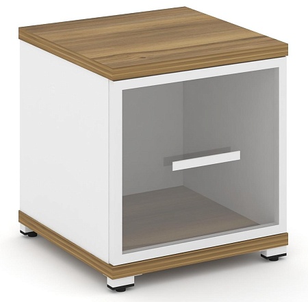 Шкаф одна узкая секция, 1 ниша (фасад стекло прозрачное в раме, 1 ниша) CN.STU-113 RP B/W