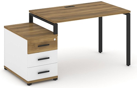 Стол письменный с одной опорной тумбой CN.SP-302 B/W